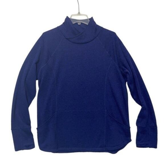 Tek Gear Pullover Sweatshirt Plus Size XXL Mock Neck blue polyester fleece - Picture 1 of 11